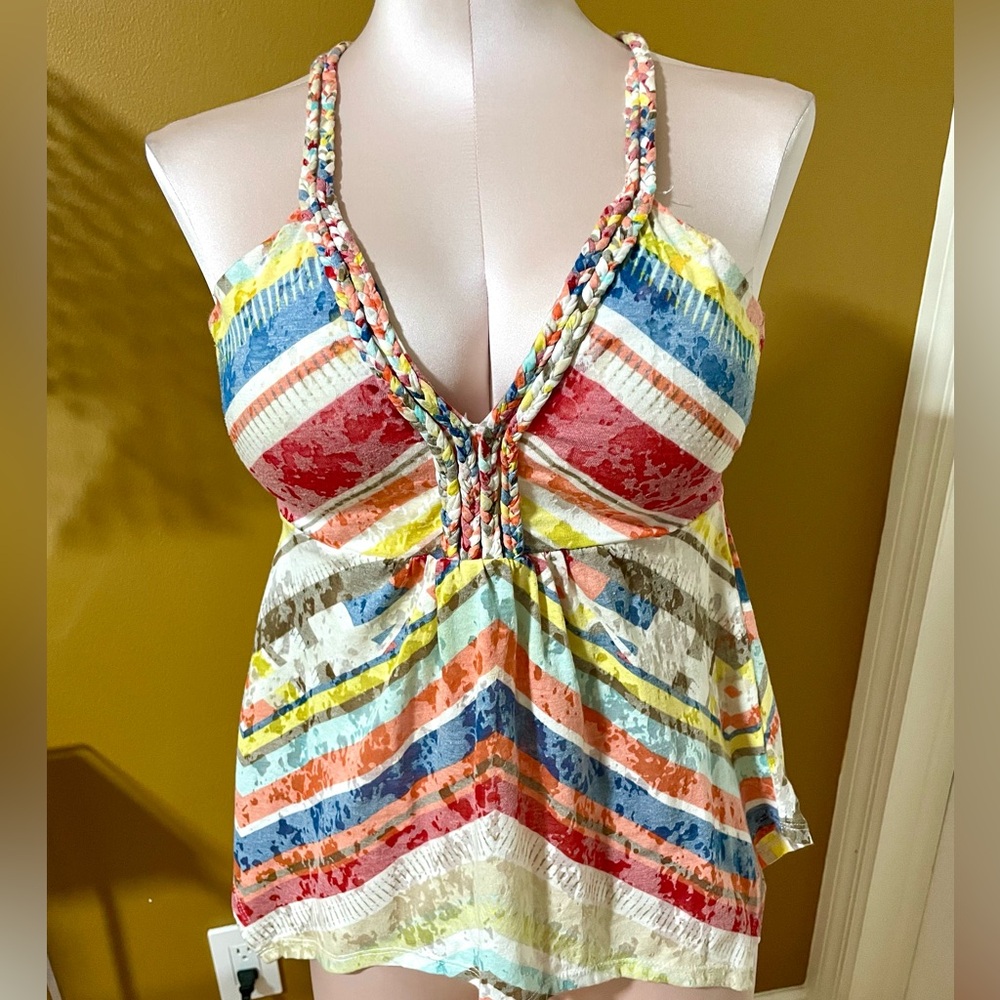 American Rag Multicolor Striped Halter Top